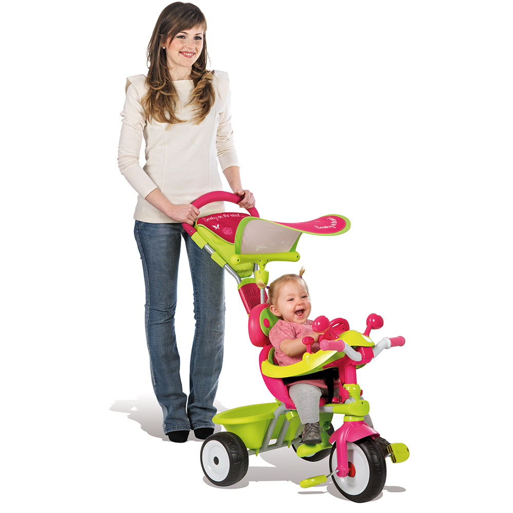 Smoby Baby driver roze-groen |